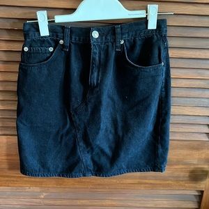 Rag and bone black jean skirt